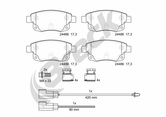 Set placute frana,frana disc 24486 00 702 10 BRECK